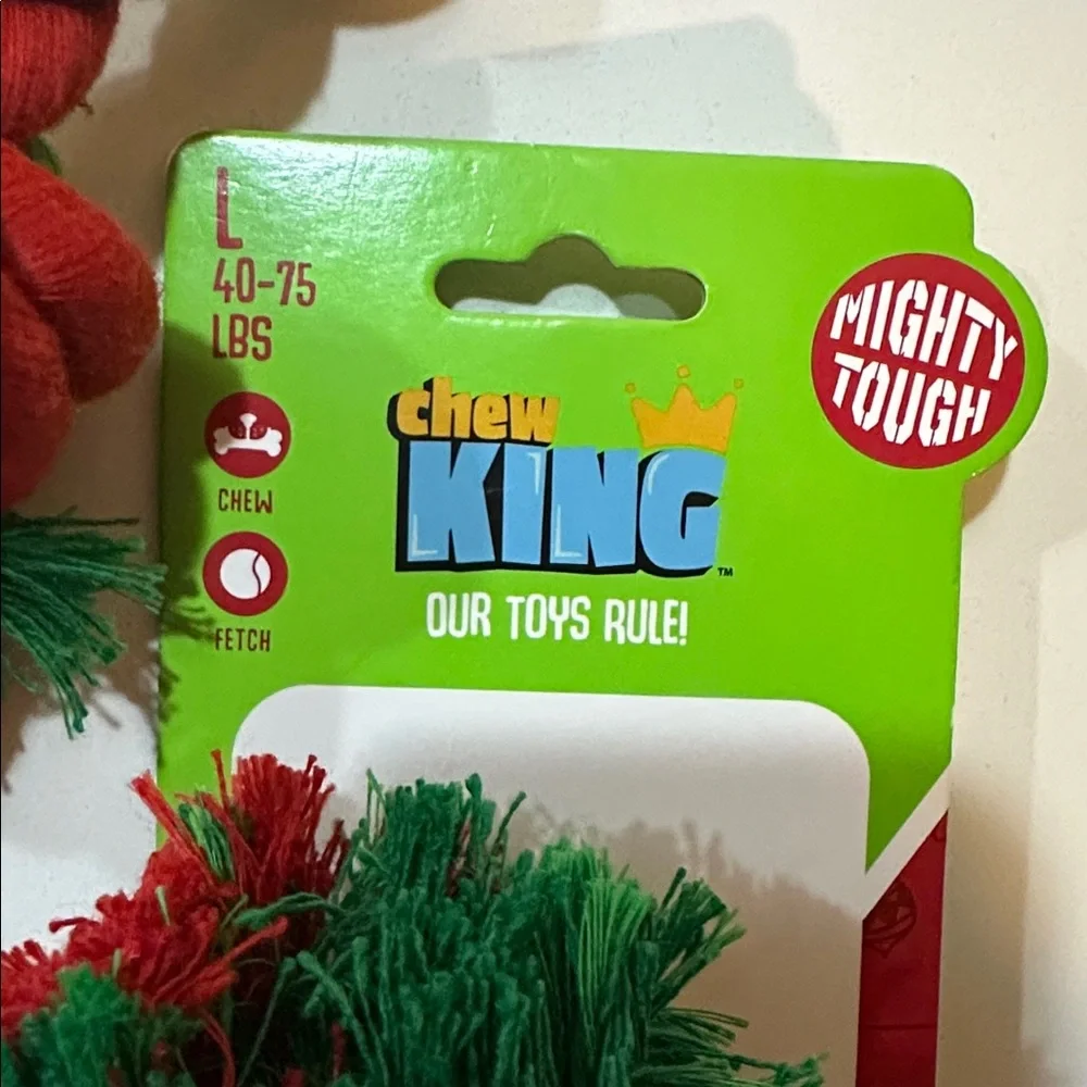 Chew King Large Dog Rope Toy Christmas